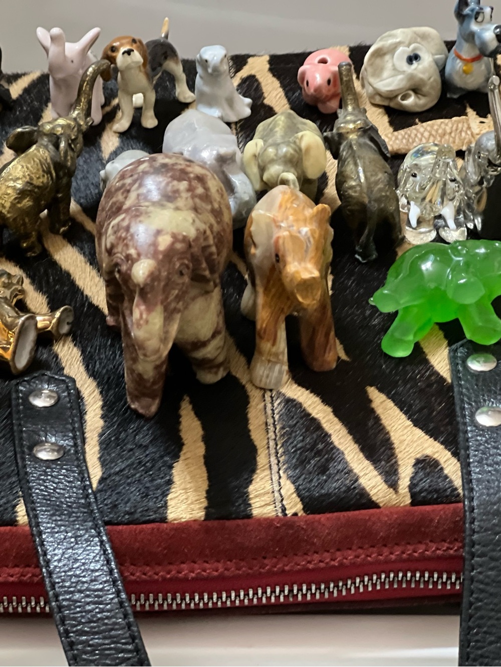 Assorted Small Decorative Elephant and Animal Figurine Set - Multicolor